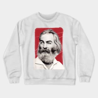 American Poet Walt Whitman illustration Crewneck Sweatshirt